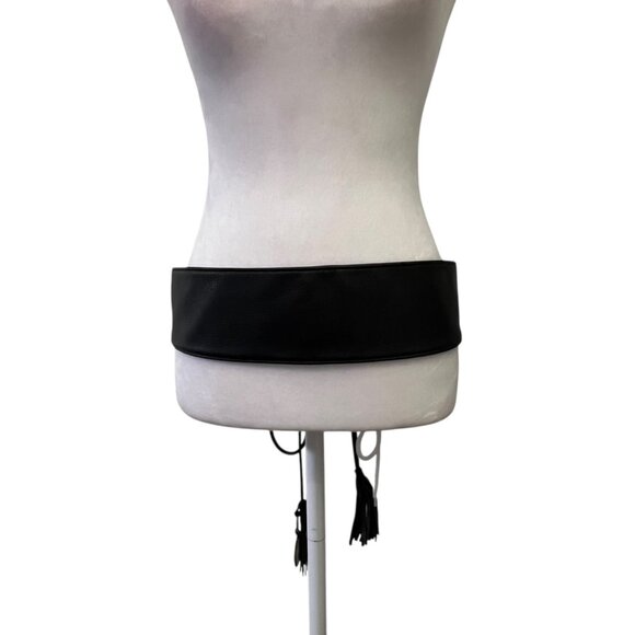 Faux Leather Whimsigoth Thick Waist Belt Fringe Tassel Witchy Goth for Styling - Picture 3 of 6